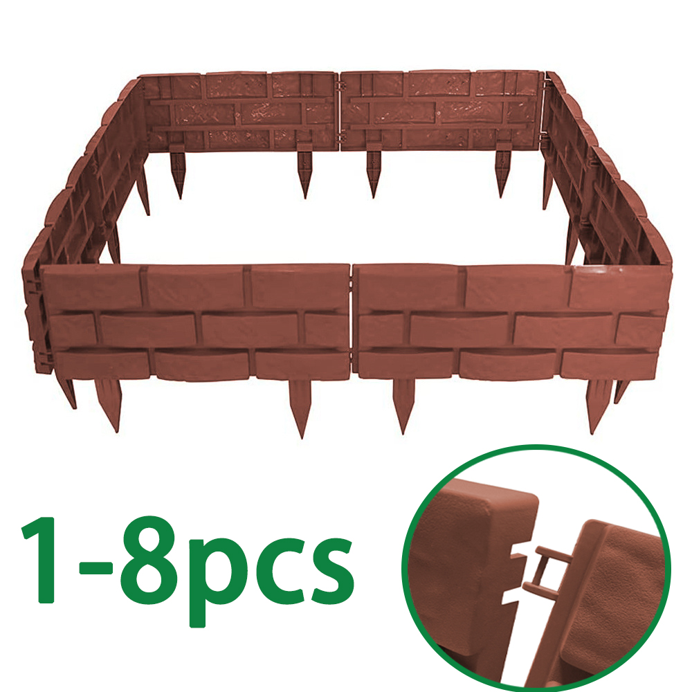 Smart Garden Edging - 1-8 Adet Taklit Taş Plastik Çit