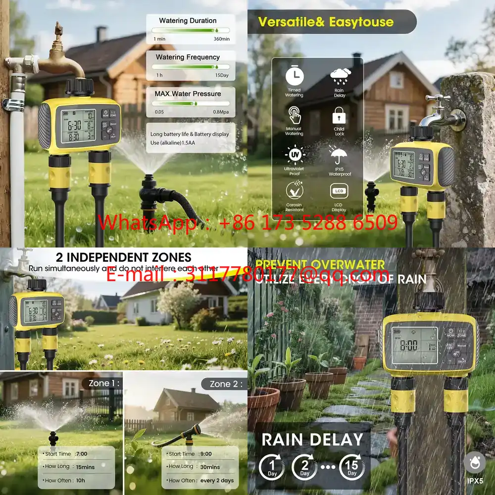 Smart Garden Water Timer - WAP01 Geniş Ekranlı Bahçe Sulama Zamanlayıcısı