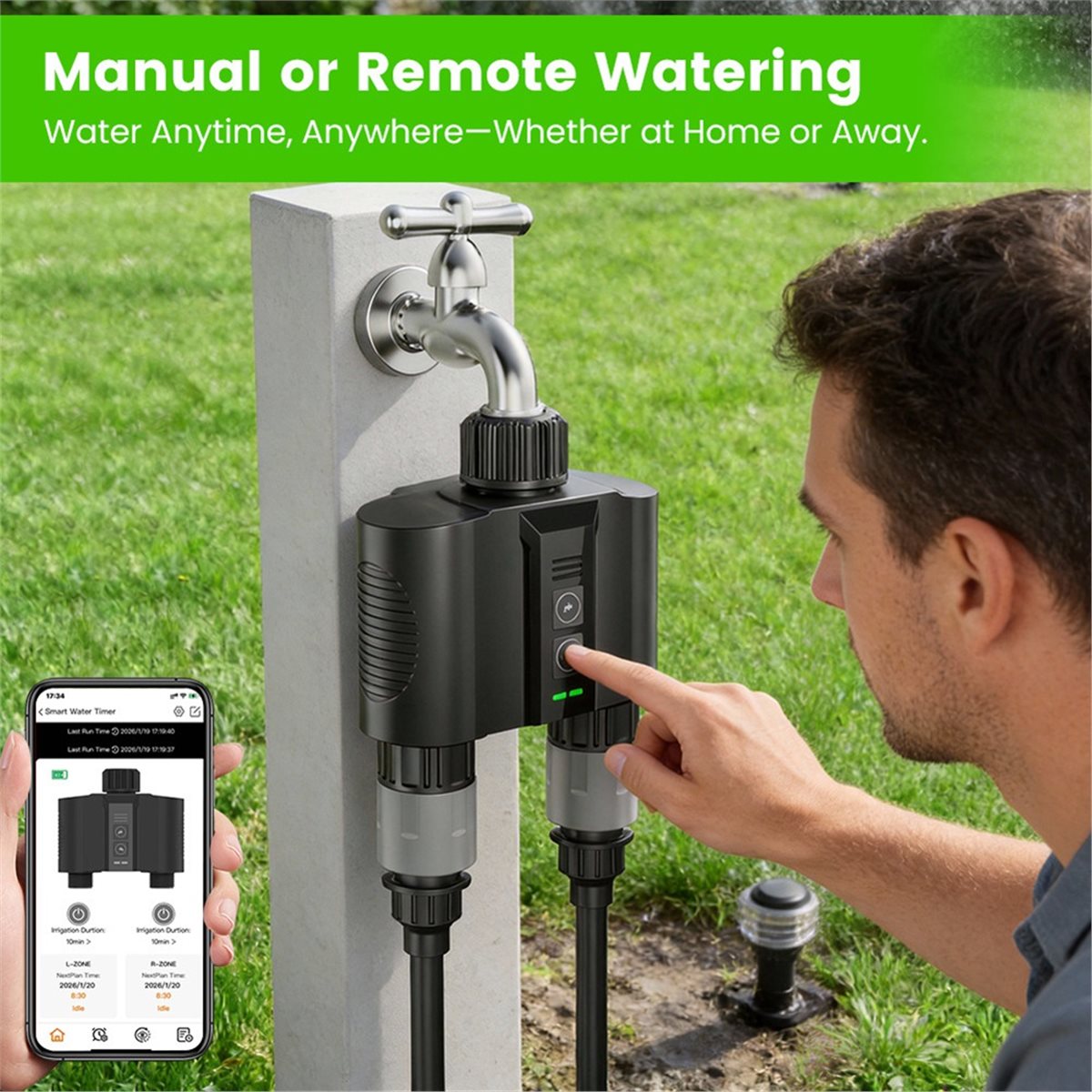 Y17A 1 Set WiFi Su Zamanlayıcı - Smart Garden Water Timer incelemesi ve fiyatı
